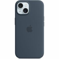 Акция на Чехол Apple для iPhone 15 Silicone Case with MagSafe Storm Blue (MT0N3ZM/A) от MOYO