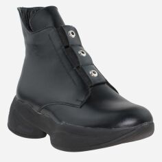 Акція на Жіночі зимові черевики високі Emilio RE176-1 37 23.5 см Чорні від Rozetka