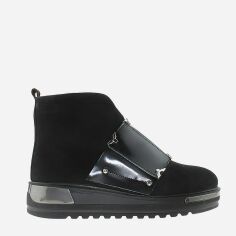 Акция на Жіночі зимові черевики низькі Classic Style RC44963 37 23.5 см Чорні от Rozetka