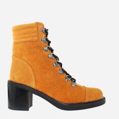 Акція на Жіночі зимові черевики високі Daragani RDL16-36-11 37 23.5 см Руді від Rozetka
