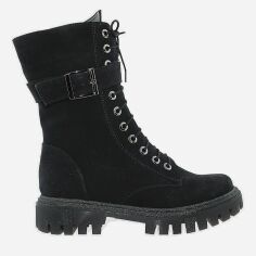 Акція на Жіночі зимові черевики високі Kseniya RK108-11 37 23.5 см Чорні від Rozetka