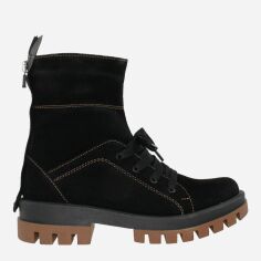 Акция на Жіночі зимові черевики високі Saurini RS01250-11 37 23.5 см Чорні от Rozetka