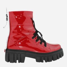 Акція на Жіночі зимові черевики високі Saurini RS01954 37 23.5 см Червоні від Rozetka
