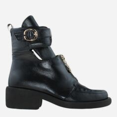 Акція на Жіночі зимові черевики високі Olevit RO19216-5 37 23.5 см Чорні від Rozetka