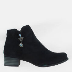 Акція на Жіночі зимові черевики низькі Vira RV677-11 37 23 см Чорні від Rozetka