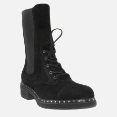 Акция на Жіночі зимові черевики високі Favi RF1517-11 37 23.5 см Чорні от Rozetka