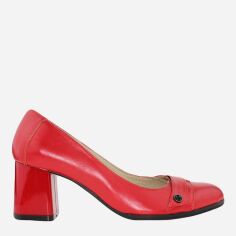 Акція на Жіночі туфлі зі шкіри Emilio RE0652 37 23.5 см Червоні від Rozetka