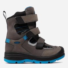 Акция на Дитячі зимові черевики для хлопчика Keen Redwood Winter Wp Y 1023682 33 (1) Коричневий/Блакитний от Rozetka