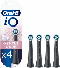 Акция на Насадка для зубної щітки Oral-B Braun iO Gentle Care ніжний догляд чорні 4шт от Y.UA