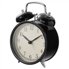 Акція на Настльний годинник з будильником IKEA DEKAD чорний від Rozetka