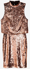 Акция на Сукня міні осіння жіноча H&M 0470666-4 44 Золотисте от Rozetka