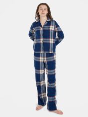 Акція на Піжама (сорочка + штани) жіноча Tommy Hilfiger UW0UW03961 M Синя від Rozetka