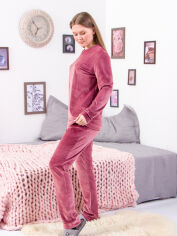 Акція на Піжама (світшот + штани) жіноча велюрова Носи своє 8162-030 46 Фіолетова (p-5489-93831) від Rozetka