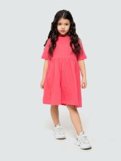 Акція на Дитяче літнє плаття для дівчинки Vidoli G-23895S 110 см Малинове від Rozetka