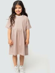 Акция на Дитяче літнє плаття для дівчинки Vidoli G-23895S 110 см Капучіно от Rozetka