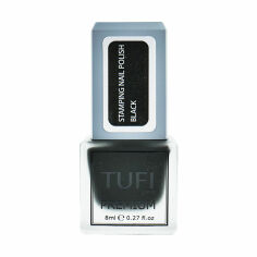 Акція на Лак для стемпінгу Tufi Profi Premium Stamping Nail Polish чорний, 8 мл від Eva