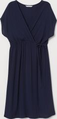 Акция на Сукня міні жіноча H&M Мама 0745054-9 XL Темно-синя от Rozetka