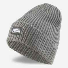 Акція на Шапка чоловіча Puma Ribbed Classic Cuff Beanie 2403803 One Size Smoked Pearl від Rozetka
