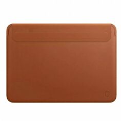 Акция на Wiwu Skin Pro 2 Leather Sleeve Brown для MacBook Pro 16" M3 | M2 | M1 от Y.UA