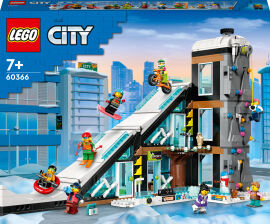 Акція на Конструктор LEGO City Гірськолижний і скелелазний центр (60366) від Будинок іграшок