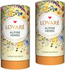 Акція на Упаковка чаю Lovare суміш трав'яного, квіткового та плодово-ягідного Альпійський луг 80 г х 2 шт від Rozetka