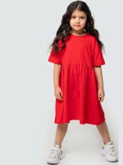 Акція на Дитяче літнє плаття для дівчинки Vidoli G-23895S 98 см Червоне від Rozetka