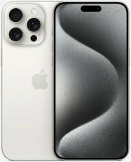 Акція на Apple iPhone 15 Pro Max 512GB White Titanium eSIM (MU6C3) від Y.UA