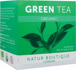 Акція на Зелений чай органічний пакетований Natur Boutique 20 фільтр-пакетів від Rozetka
