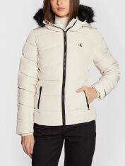 Акція на Куртка зимова жіноча Calvin Klein J20J219824-ACF L Бежева від Rozetka