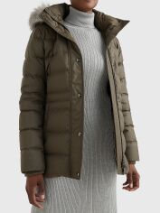 Акція на Куртка зимова жіноча Tommy Hilfiger WW0WW37486-RBN XS Зелена від Rozetka