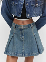 Акция на Спідниця джинсова міні літня жіноча Mango Lisa 57033804-DI S от Rozetka
