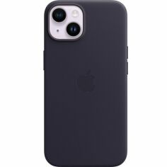 Акция на Чехол Apple для iPhone 14 Leather Case with MagSafe - Ink (MPP63ZE/A) от MOYO
