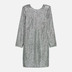 Акція на Плаття коротке жіноче H&M XAZ127389DNFK 36 Сріблясте від Rozetka