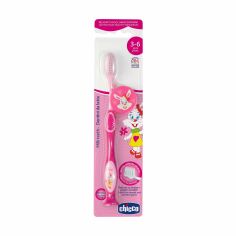 Акція на Дитяча зубна щітка Chicco від 3-6 років, рожева, 1 шт (09079.10.10) від Eva
