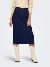 Акция на Спідниця джинсова міді літня пряма жіноча ONLY Skirts 15300608-57187 S Dark Blue Denim от Rozetka
