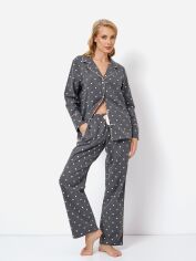 Акція на Піжама (сорочка + штани) Aruelle Joy pajama long XL Сіра від Rozetka