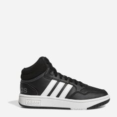 Акція на Підліткові черевики для хлопчика adidas Hoops Mid 3.0 K GW0402 39.5 (6UK) Чорні від Rozetka