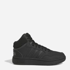 Акція на Підліткові черевики для хлопчика adidas Hoops 3.0 Mid K HR0228 38.5 Чорні від Rozetka