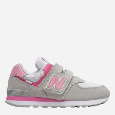 Акція на Дитячі кросівки для дівчинки New Balance 574 PV574SA2 32.5 Сірі від Rozetka