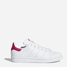 Акція на Підліткові кеди для дівчинки adidas Originals Stan Smith J B32703 36.5 (4UK) Білі з бордовим від Rozetka