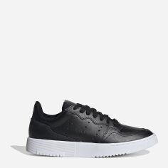 Акція на Підліткові шкіряні кеди для хлопчика adidas Supercourt J EE7727 36.5 Чорні від Rozetka