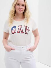 Акция на Футболка жіноча Gap 85171592 XL Біла от Rozetka