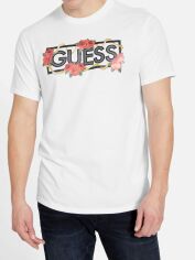 Акция на Футболка чоловіча Guess 504754096 L Біла от Rozetka