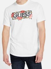 Акція на Футболка бавовняна довга чоловіча Guess 504754096 2XL Біла від Rozetka
