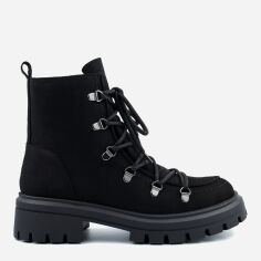 Акція на Жіночі зимові черевики високі Tuto Vzuto Adele 6503-1-N 36 23.5 см Чорні від Rozetka