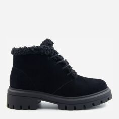 Акция на Жіночі зимові черевики низькі Tuto Vzuto Kai 6513-1-Z 39 25 см Чорні от Rozetka