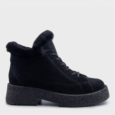 Акция на Жіночі зимові черевики низькі Tuto Vzuto Andre 6516-1-Z 37 23.5 см Чорні от Rozetka