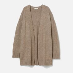 Акція на Кардиган з домішкою вовни в'язаний жіночий H&M 9805324ral M Бежевий від Rozetka