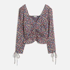 Акція на Блузка жіноча H&M 1038545ral XS Різнобарвна від Rozetka