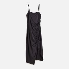 Акция на Сукня вечірня міді літня жіноча H&M A112-1130029 XL Чорна от Rozetka